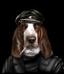 dogbiker bassethound