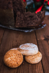 typical christmas cookies and polvorones