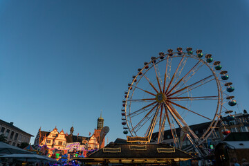 RIesenrad auf Volksfest Darmstadt Heinerfest