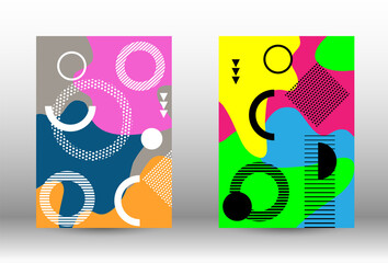 Memphis background set covers.