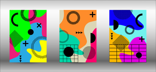 Memphis background set covers.