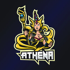 Athena Esports Logo. God Logo. Esport Team Logo. Streamer Gaming Logo. Gaming Creator House Illustrator. Streamer Emblem. Animal Illustrator. Gaming Mascot. Game Content Symbol.