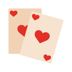 Isolated romantic heart cards red love icon- Vector