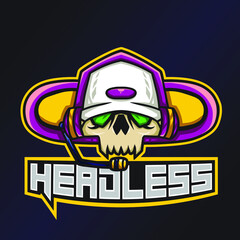 Headless Esports Logo. Skull Logo. Esport Team Logo. Streamer Gaming Logo. Gaming Creator House Illustrator. Streamer Emblem. Skeleton Illustrator. Gaming Mascot. Game Content Symbol.