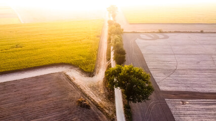 Słoneczny poranek Ujecia z drona © Dariusz