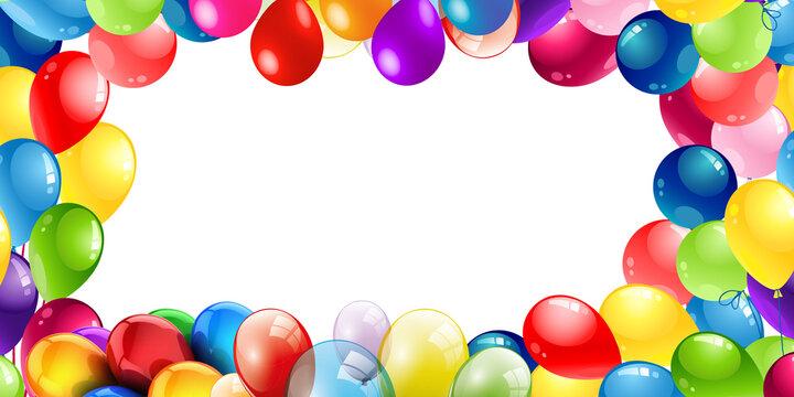 Balloons Decoration Stock Image In White Background