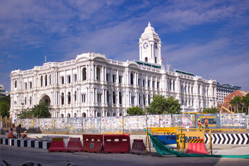 Chennai, India - October 29, 2020: Greater chennai corporation building which is the Chennai Municipal Corporation civic body that governs the city - obrazy, fototapety, plakaty