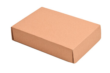 Cardboard box on white