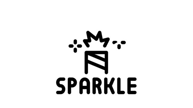 Firework Pyrotechnic Icon Animation Flash rocket And Salute, Christmas Explosive Firework And Festival Lights,