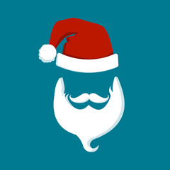 Santa Claus fashion silhouette hipster style, vector illustration EPS