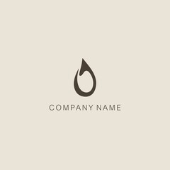 Simple, minimalistic, stylized flower bud or blob symbol or logo, consisting of one element. Made in thick line.