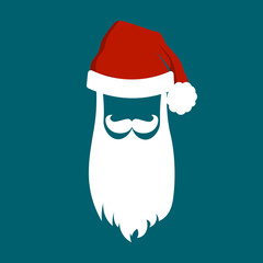 Santa Claus fashion silhouette hipster style, vector illustration EPS
