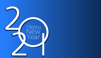 2021 Happy new year  logo text design