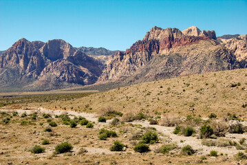 Fototapeta na wymiar Landscape of the Red Rock Canyon National Preserve on the outskirts of Las Vegas