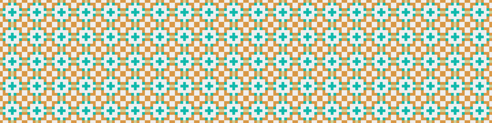 Abstract Cross Pattern Dots Logo generative computational art illustration