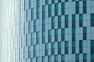 Futuristic office building as business background and concept. No people and empty copy space for Editor's text.