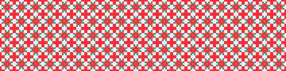 Fototapeta premium Abstract Cross Pattern Dots Logo generative computational art illustration