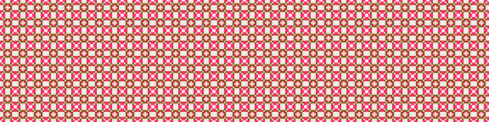 Fototapeta premium Abstract Cross Pattern Dots Logo generative computational art illustration