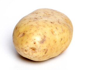 Close up of potao on white background