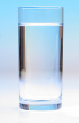 Studio shot of glass with water