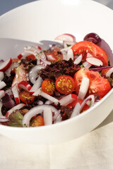 Closeup of spring salad