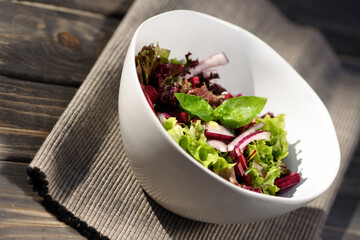 Close up of salad in bowl
