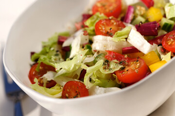 Close up of salad in bowl