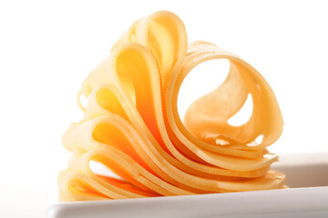 Close up of yellow cheese