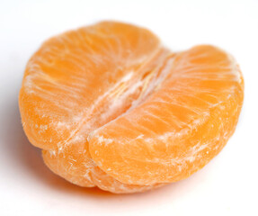 Close up of mandarin on white background