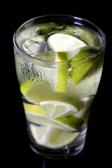 Close up of lemon drink