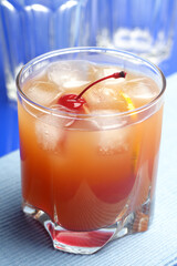 Close up of grapefruit beverage