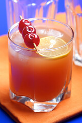 Close up of grapefruit beverage