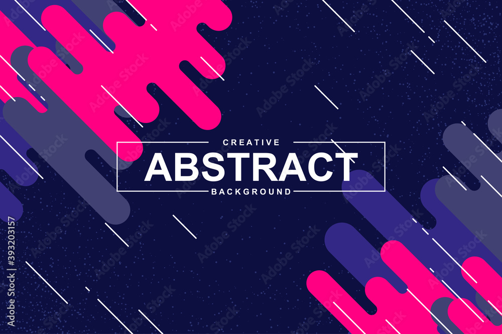 Aufkleber unique design with dynamic shapes in memphis style. colorful bright background for landing page, web