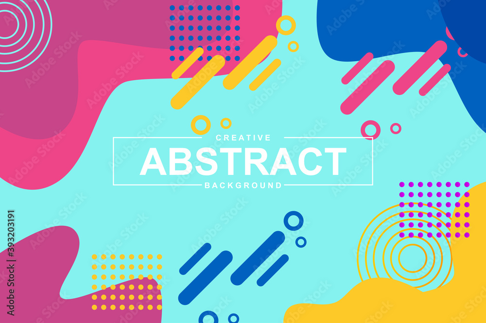 Fototapete abstract design with dynamic liquid shapes. colorful fluid style background for landing page, web ba