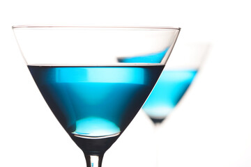 Bluecuracao in martini glass - studio shot