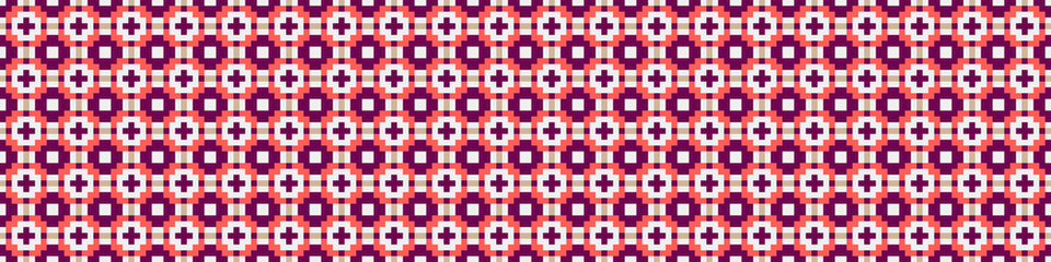 Fototapeta premium Abstract Cross Pattern Dots Logo generative computational art illustration