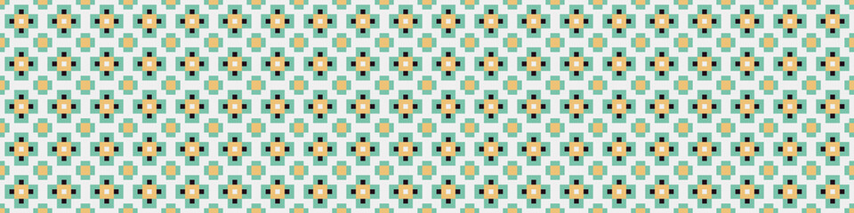 Fototapeta premium Abstract Cross Pattern Dots Logo generative computational art illustration