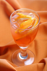 Studio shot of orange drink