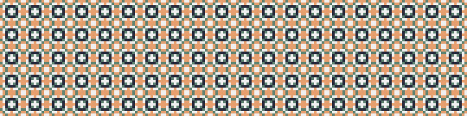 Fototapeta premium Abstract Cross Pattern Dots Logo generative computational art illustration