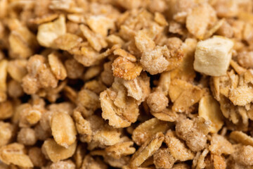 Homemade Muesli background filling the frame for desing