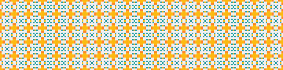 Fototapeta premium Abstract Cross Pattern Dots Logo generative computational art illustration