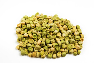 Dry pea seeds for germination isolated on a white background