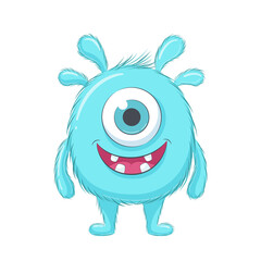 Cute blue baby monster © Arina