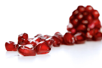 Studio shot of pomegranate fruit