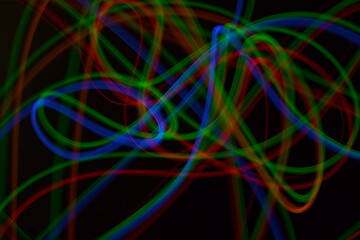 colorful lights long exposure