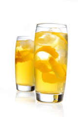 Studio shot of drinks on white background