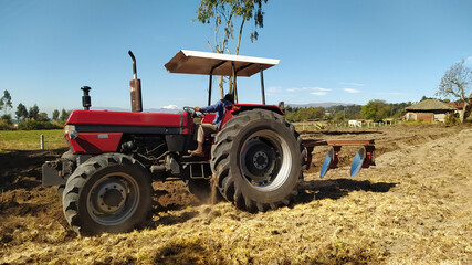 Tractor in a field
