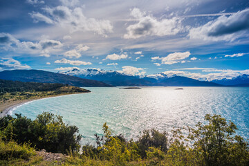 Naklejka na ściany i meble General Carrera Lake, Carretera Austral, Patagonia - Chile.