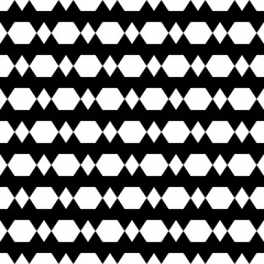 Diamonds, gems backdrop. Seamless vector. Rhombuses, hexagons ornament. Polygons pattern. Ethnic motif. Geometric background. Digital paper, textile print, web design, abstract wallpaper