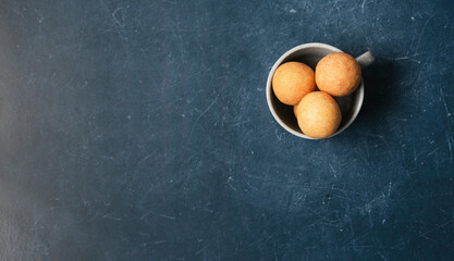 Colombian Christmas buñuelos typical Latin American traditional food for Christmas dinner